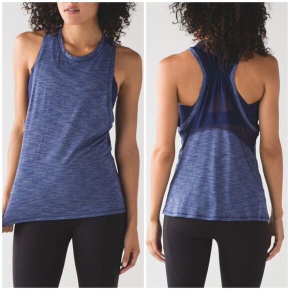 Lululemon Size 10 Work The Circuit Tank Top Navy Blue - Picture 1 of 6